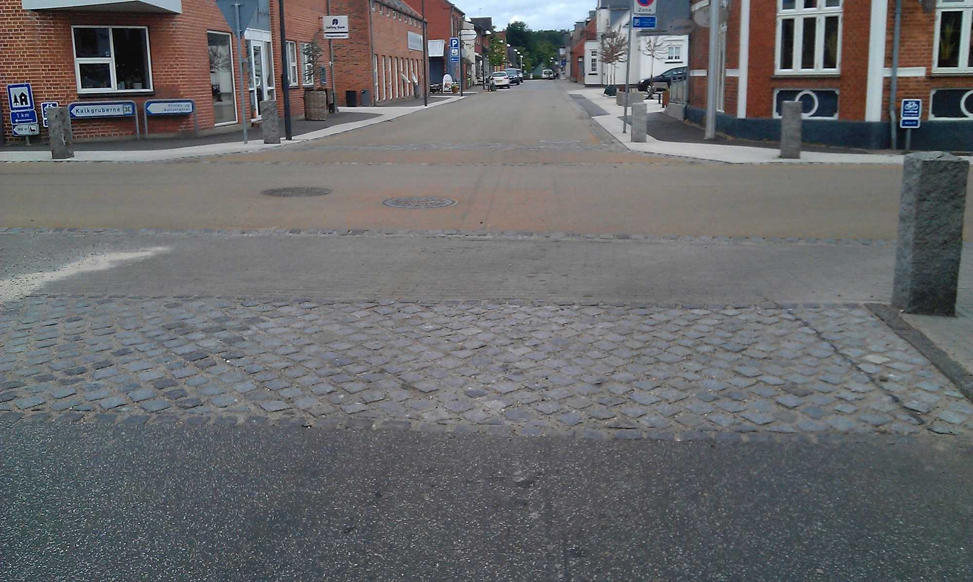 Krydset ved Vetsergade, Østergade og Nørregade, Søndergade.