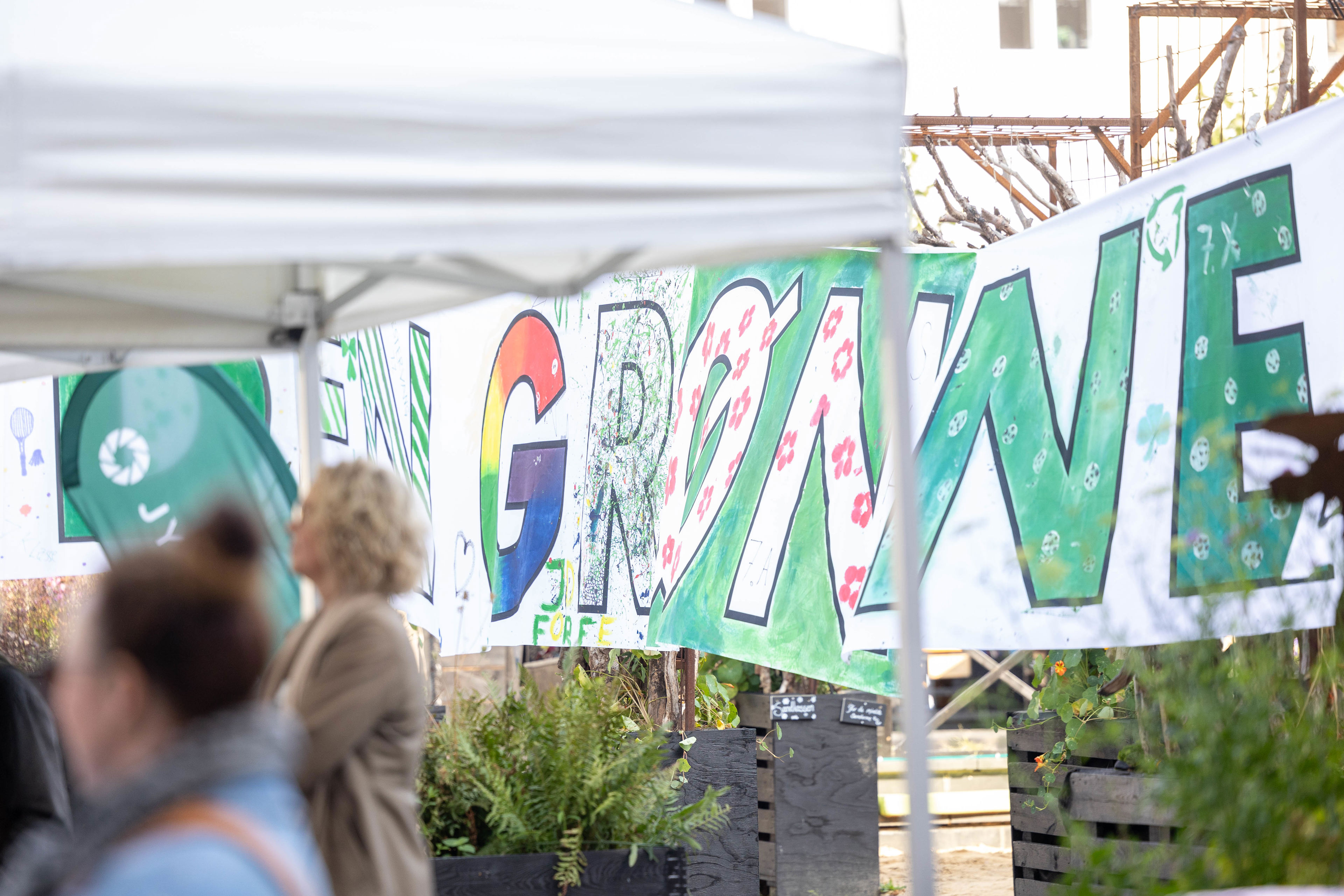 Banner med skriften: Grønne...