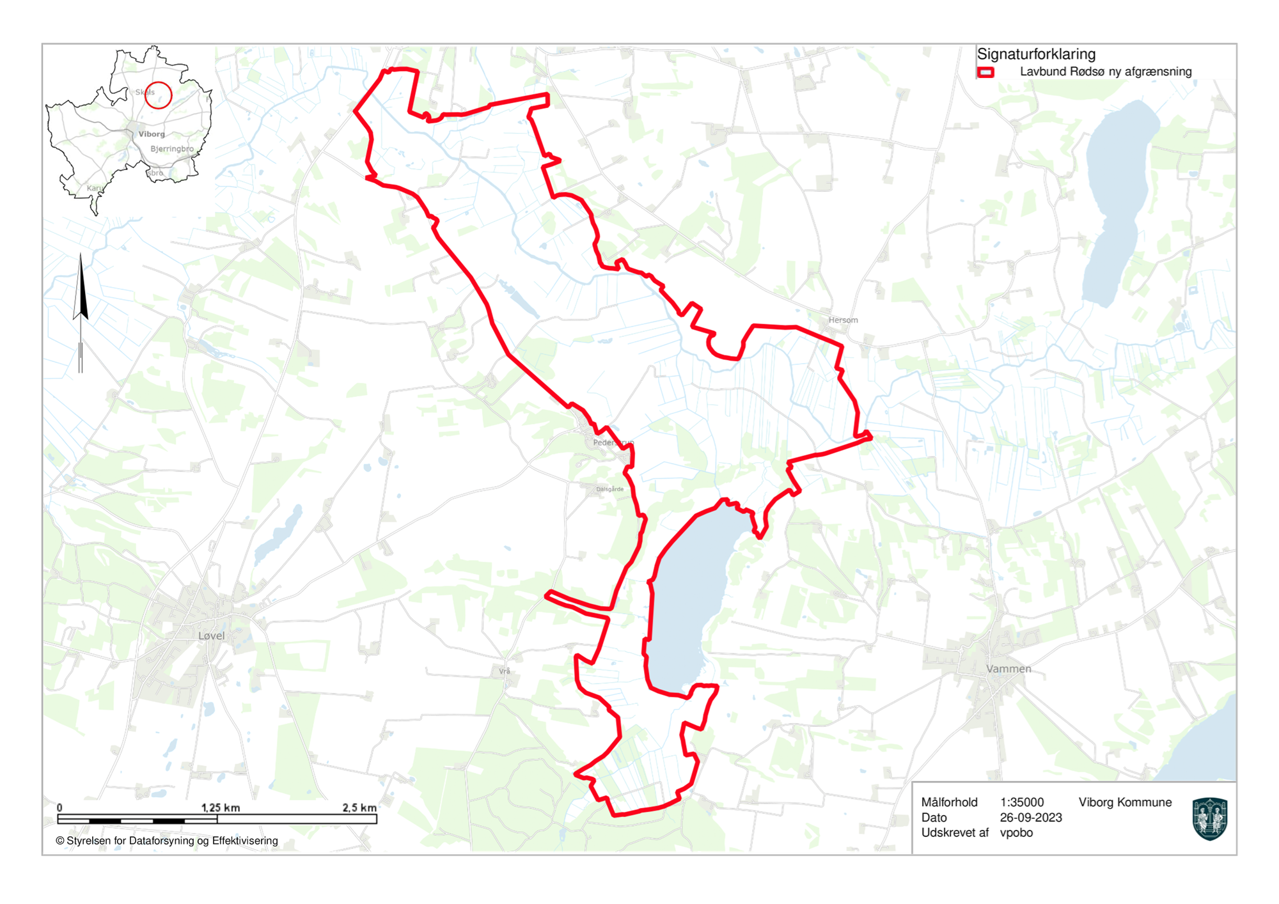 Kort der viser den geografiske placering af området.