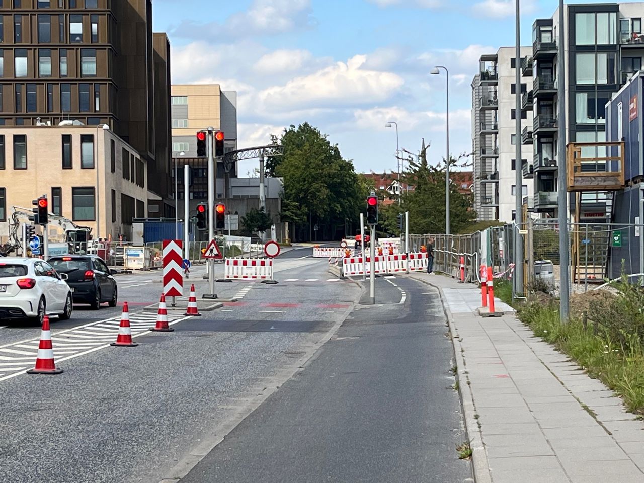 Vejarbejde ved lyskryds